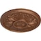 Ekena Millwork Edinburgh Ceiling Medallion (Fits Canopies up to 5 1/4"), 18"OD x 1 3/4"P, Polished Copper CM18EDPOS - alternate 3